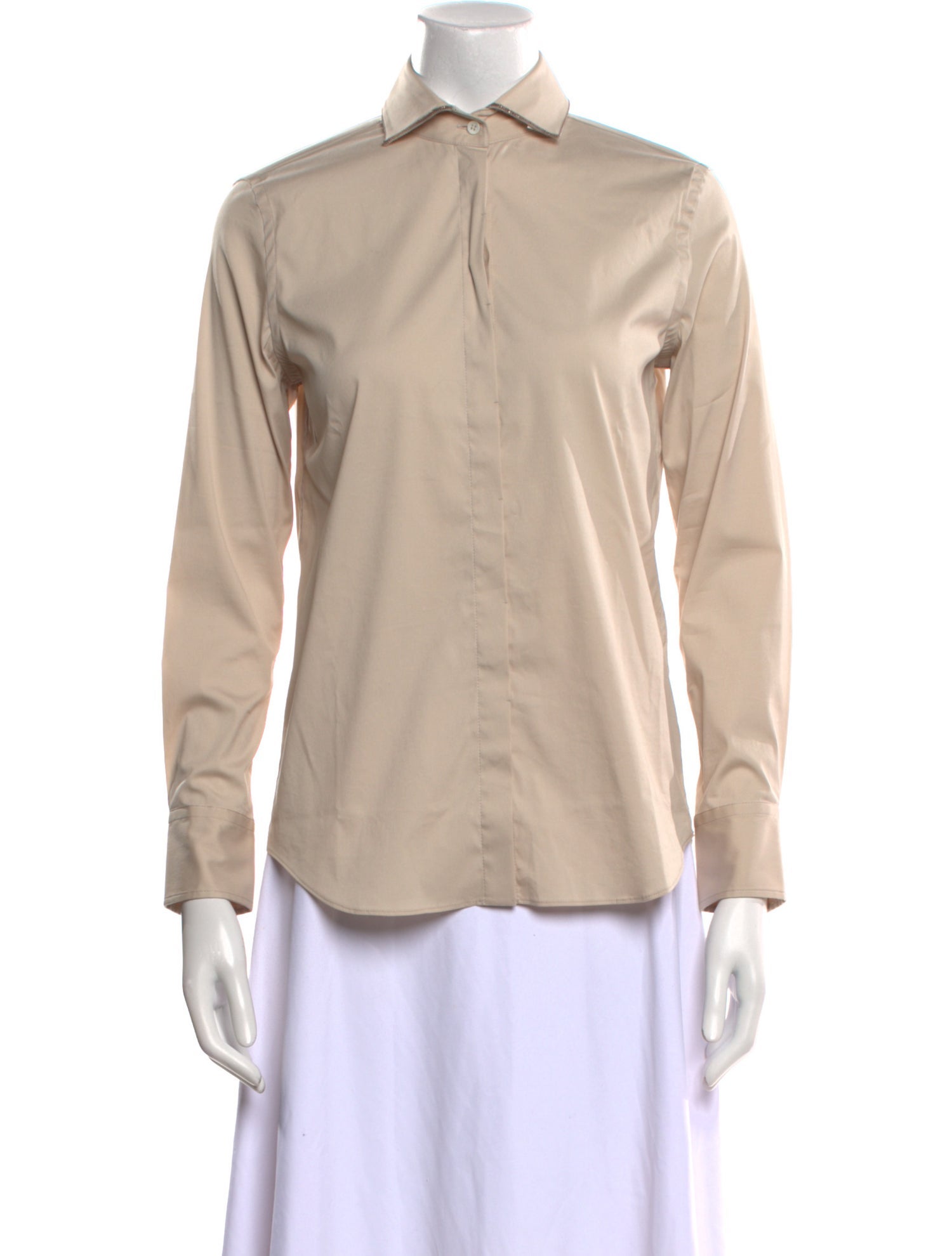 Brunello Cucinelli Long Sleeve Button-Up Top w/ Tags