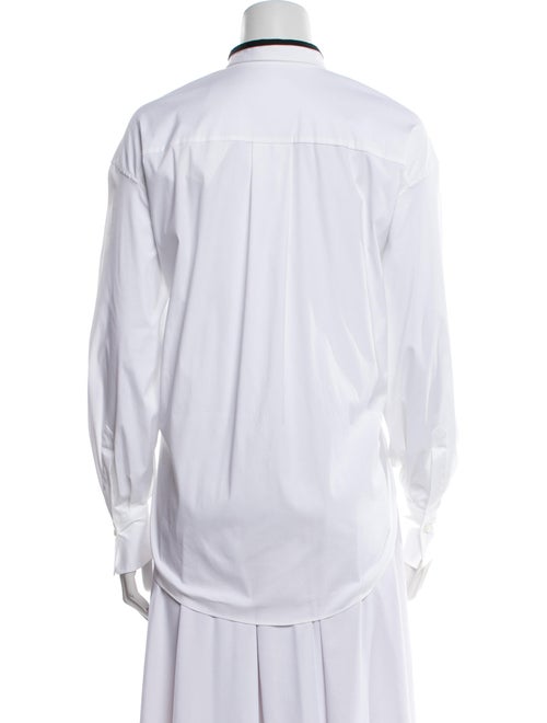 Brunello Cucinelli Long Sleeve Button-Up Top