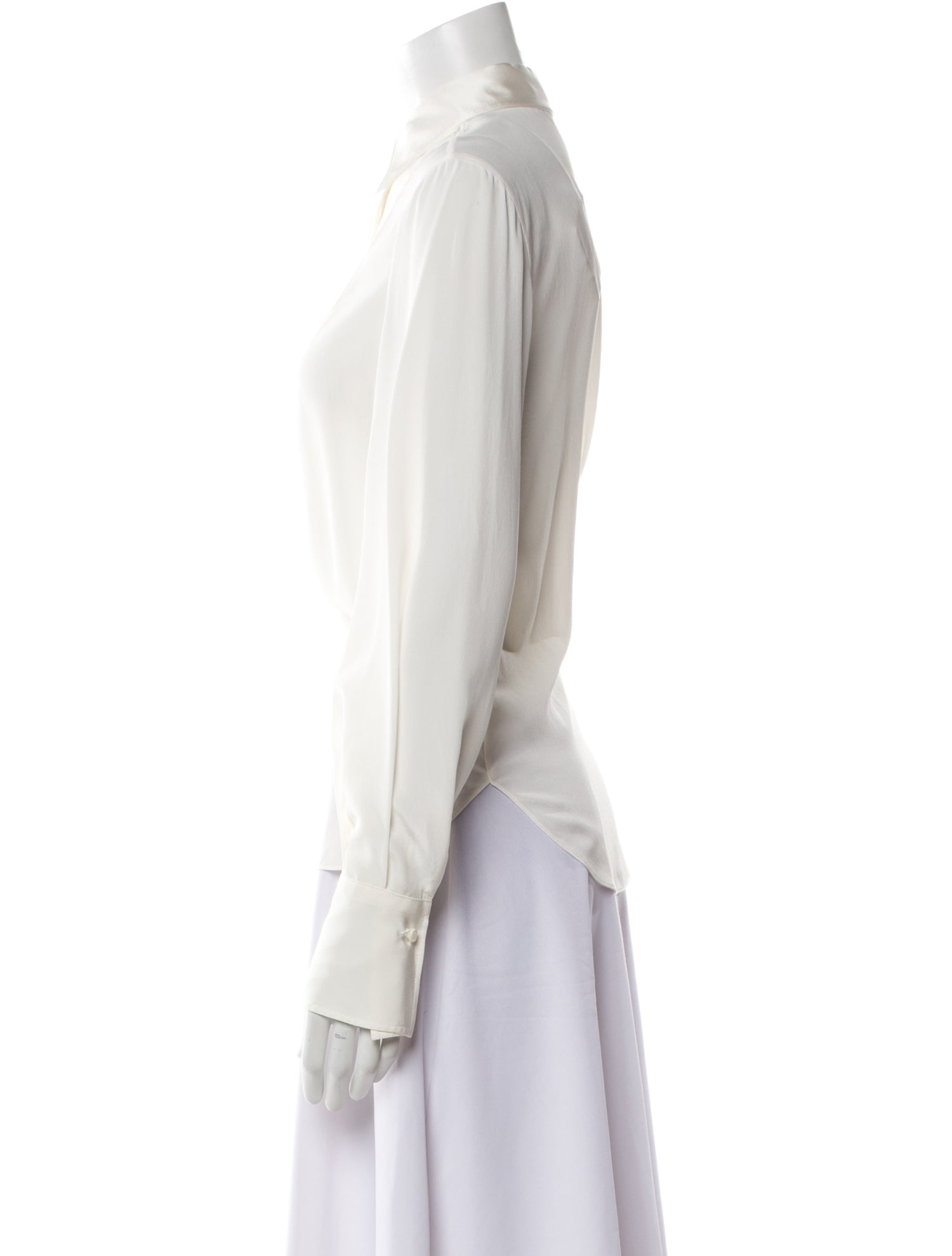 Brunello Cucinelli Silk Long Sleeve Blouse