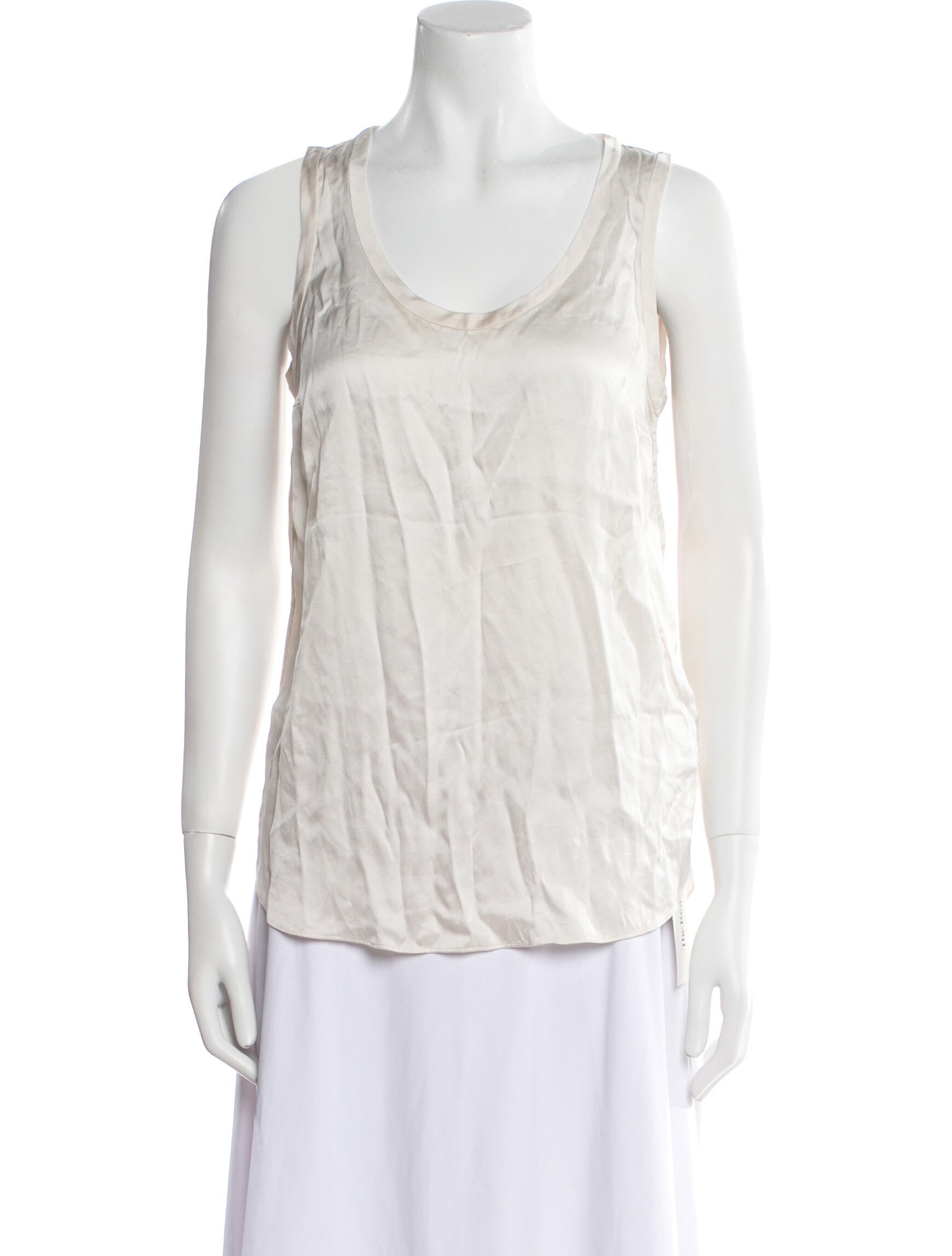 Brunello Cucinelli Silk Scoop Neck Top