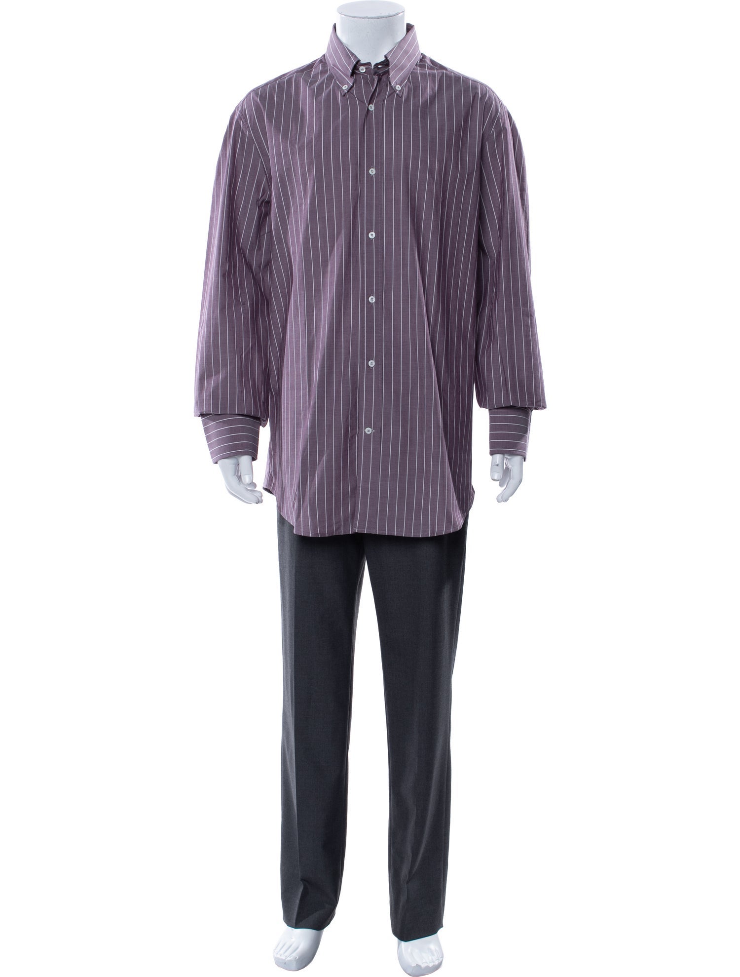 Brunello Cucinelli Striped Long Sleeve Dress Shirt w/ Tags