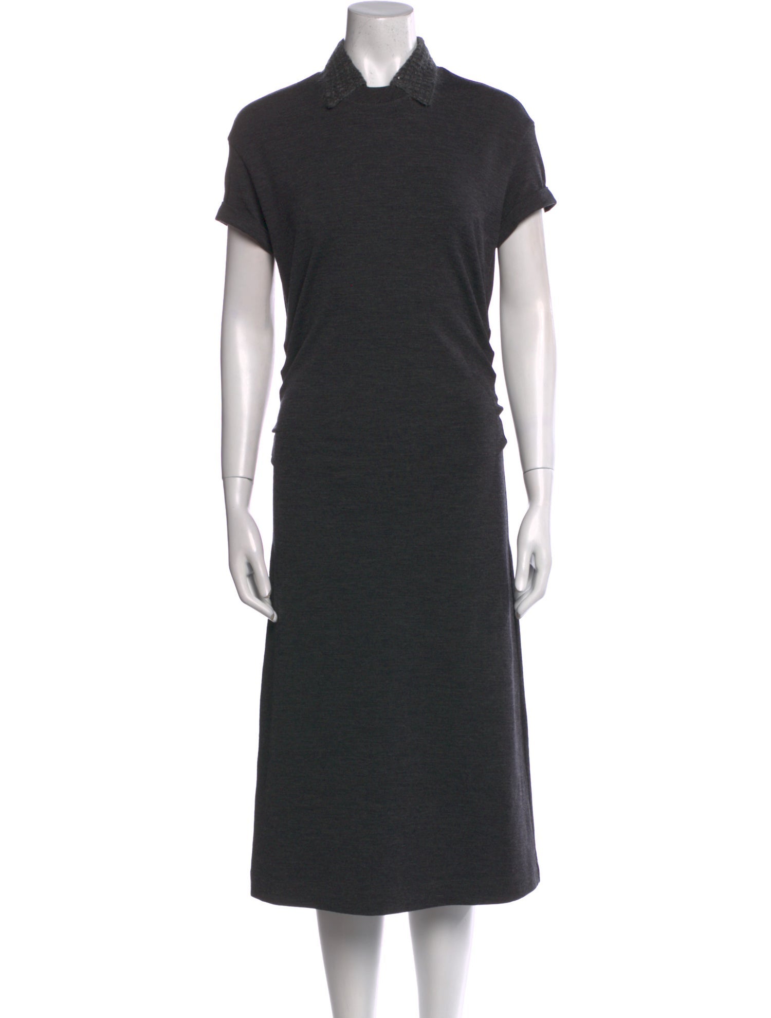 Brunello Cucinelli Virgin Wool Midi Length Dress