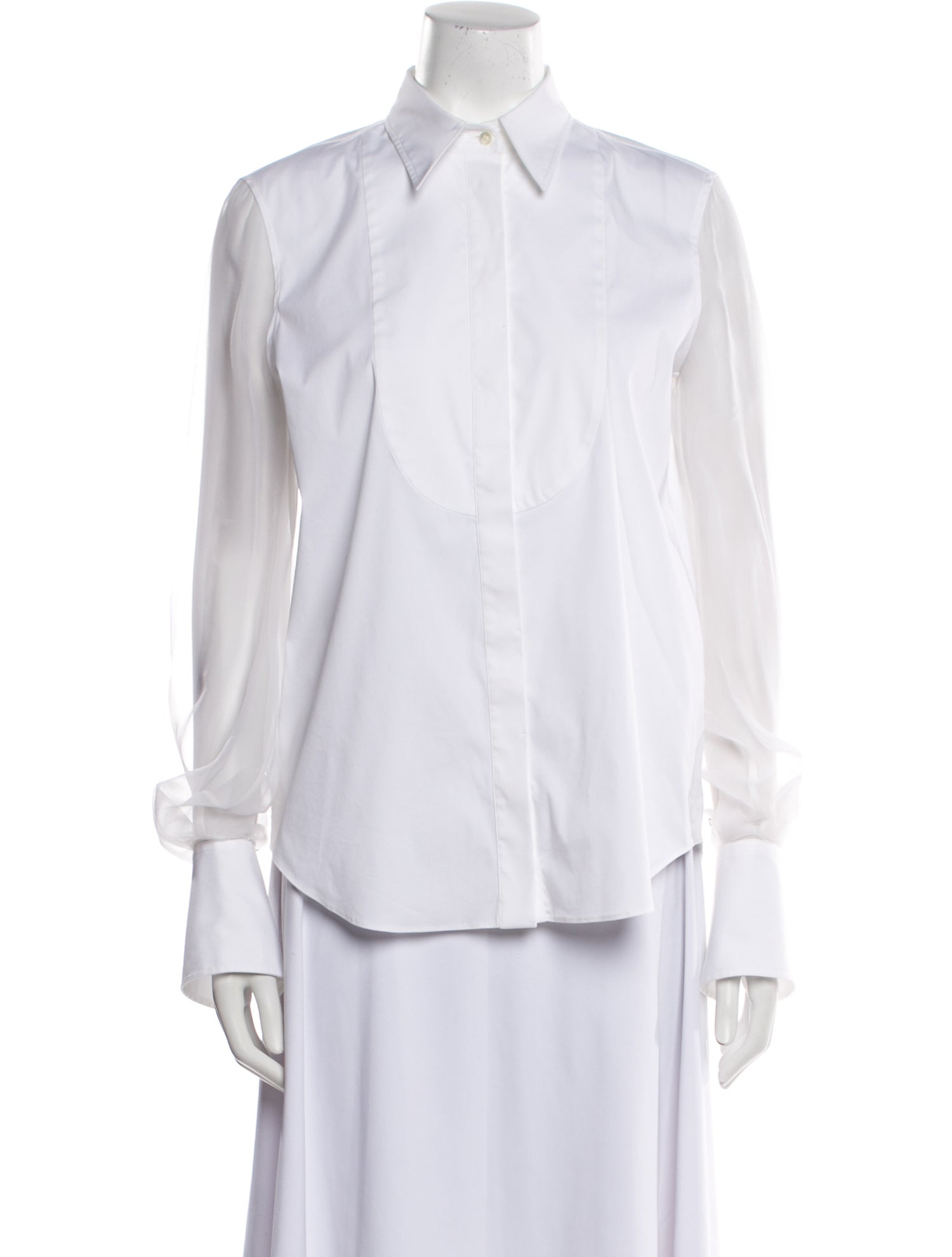 Brunello Cucinelli Long Sleeve Button-Up Top