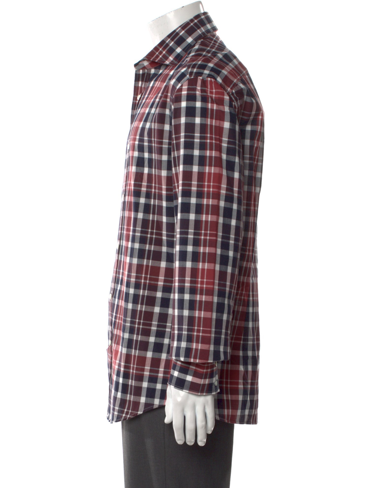Brunello Cucinelli Plaid Print Long Sleeve Shirt w/ Tags