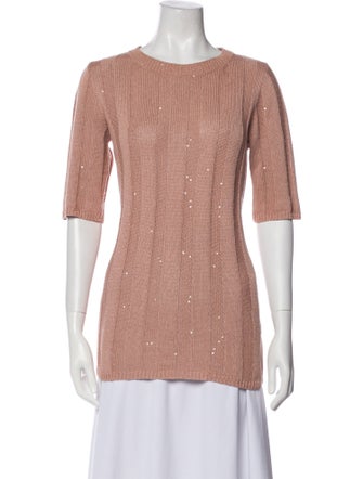 Brunello Cucinelli Crew Neck Short Sleeve Top