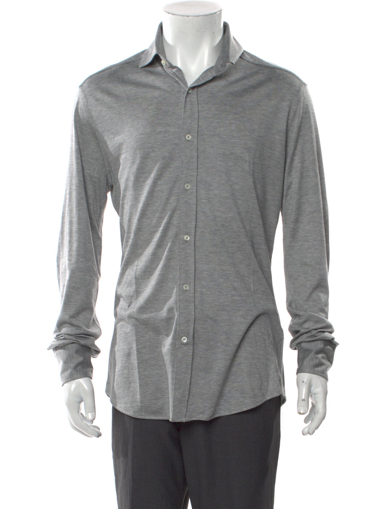 Brunello Cucinelli Silk Long Sleeve Shirt