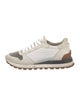 Brunello Cucinelli Suede Colorblock Pattern Sneakers