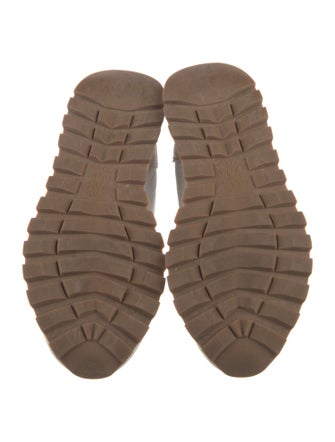 Brunello Cucinelli Suede Colorblock Pattern Sneakers