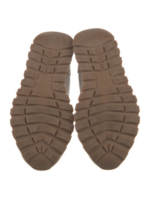 Brunello Cucinelli Suede Colorblock Pattern Sneakers