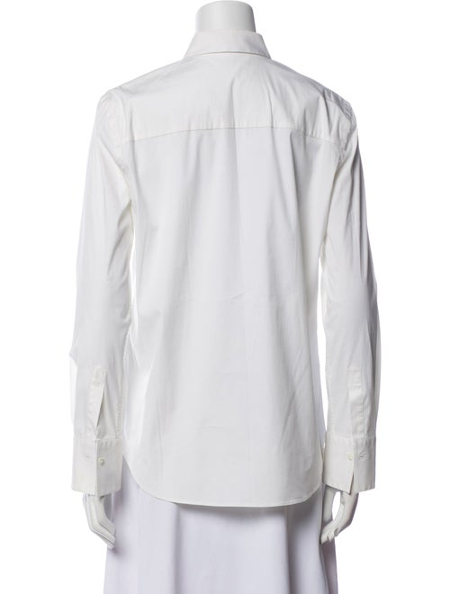 Brunello Cucinelli Mock Neck Long Sleeve Button-Up Top