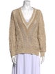 Brunello Cucinelli Linen V-Neck Sweater