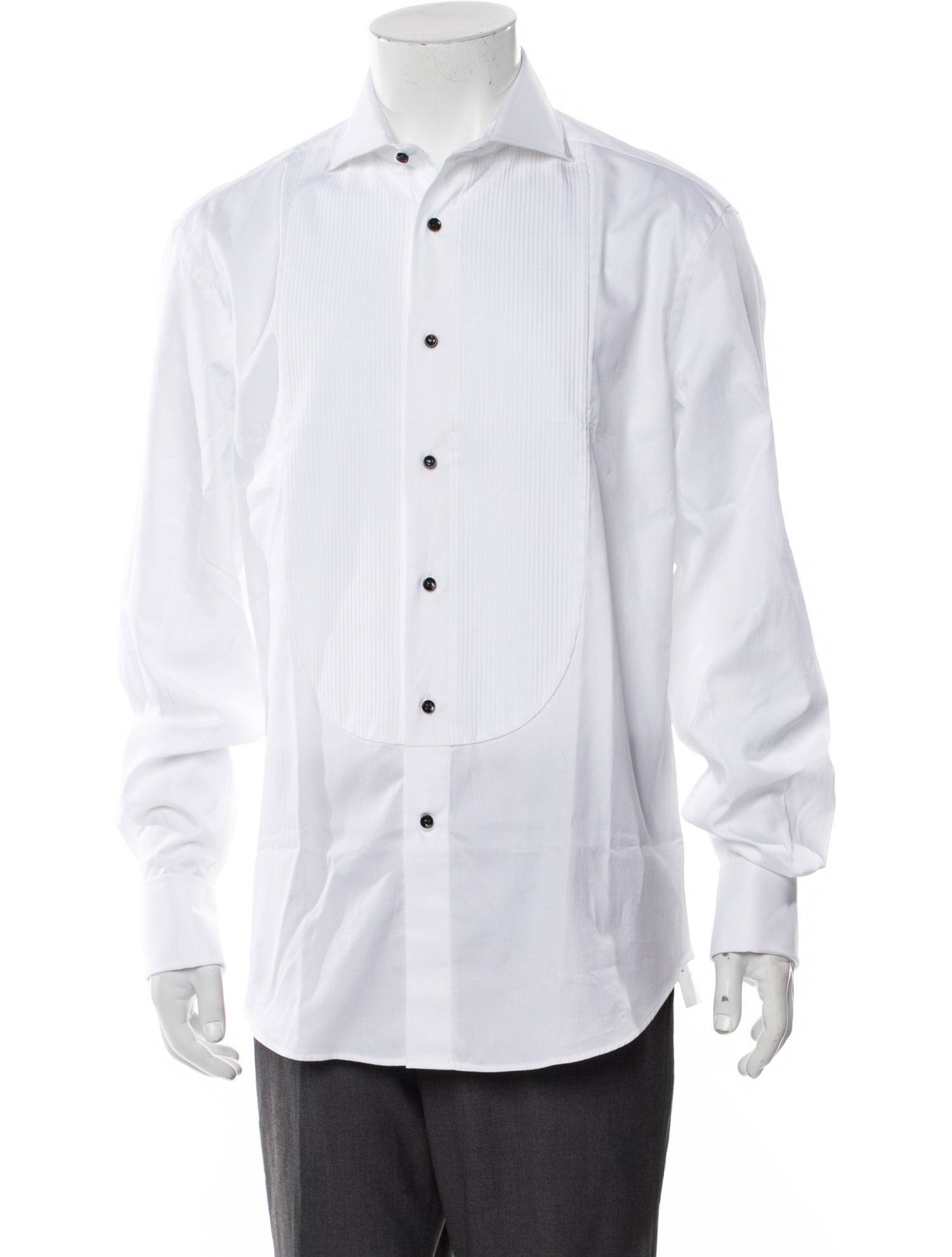 Brunello Cucinelli Long Sleeve Tuxedo Shirt