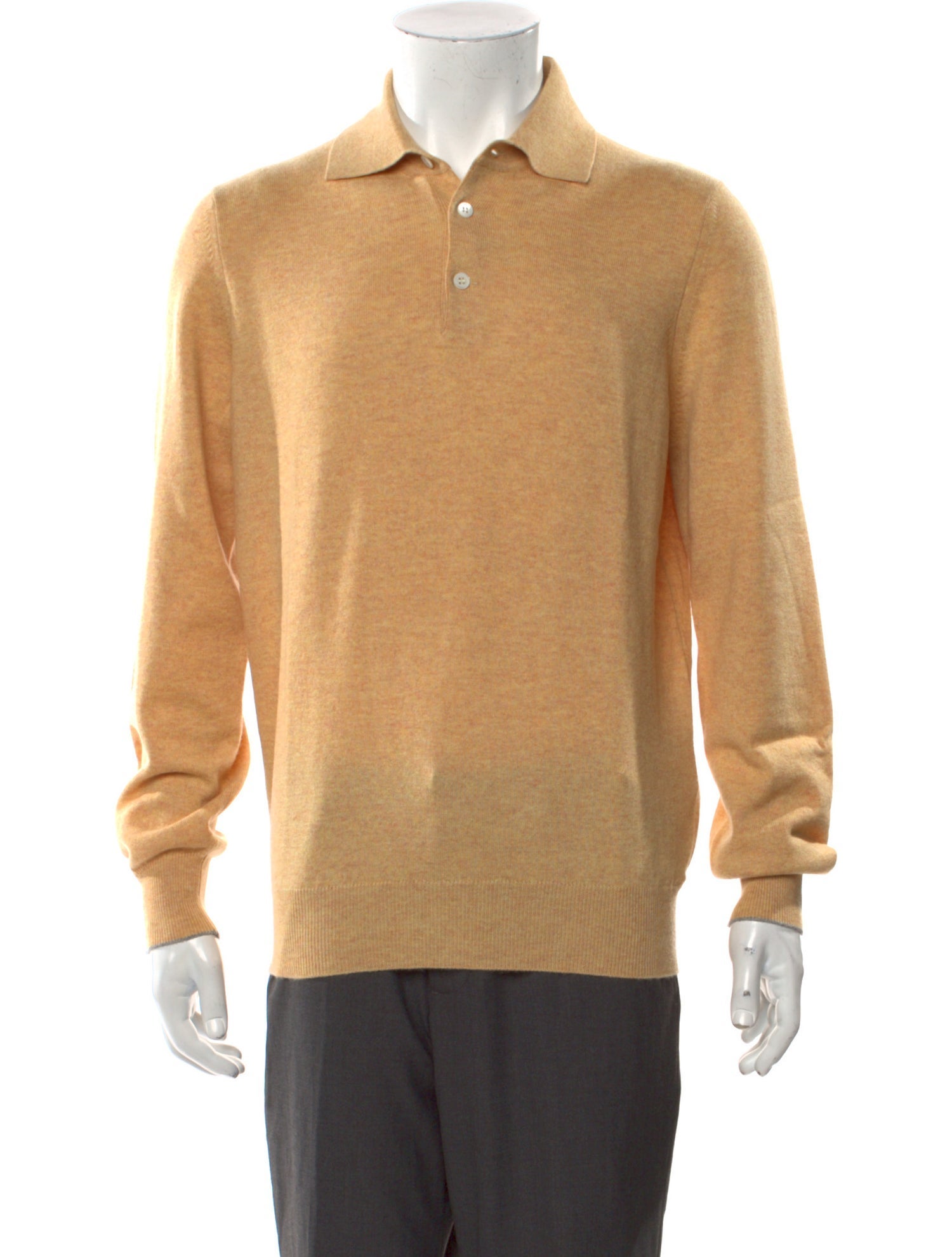 Brunello Cucinelli Cashmere Collar Polo Sweater