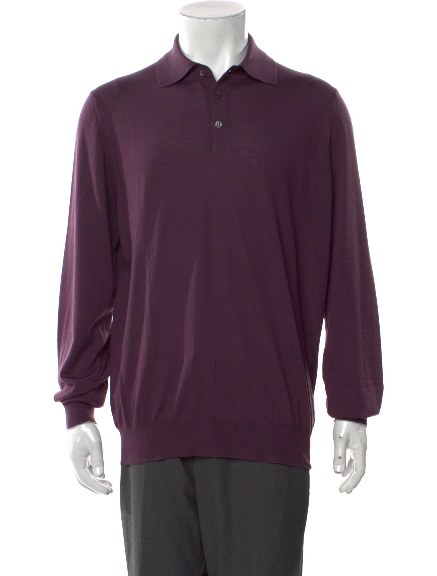 Brunello Cucinelli Virgin Wool Collar Polo Shirt