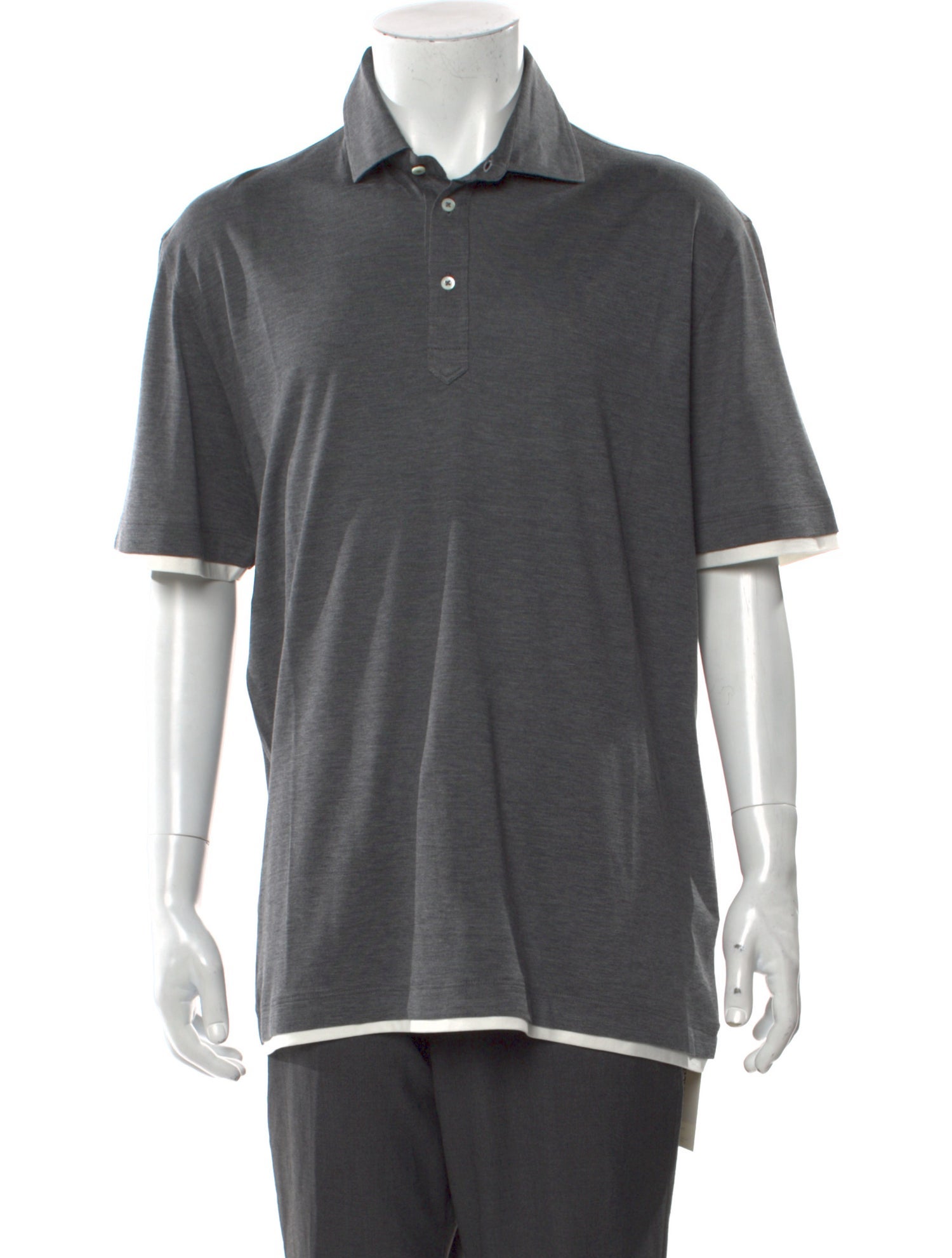 Brunello Cucinelli Silk Collar Polo Shirt