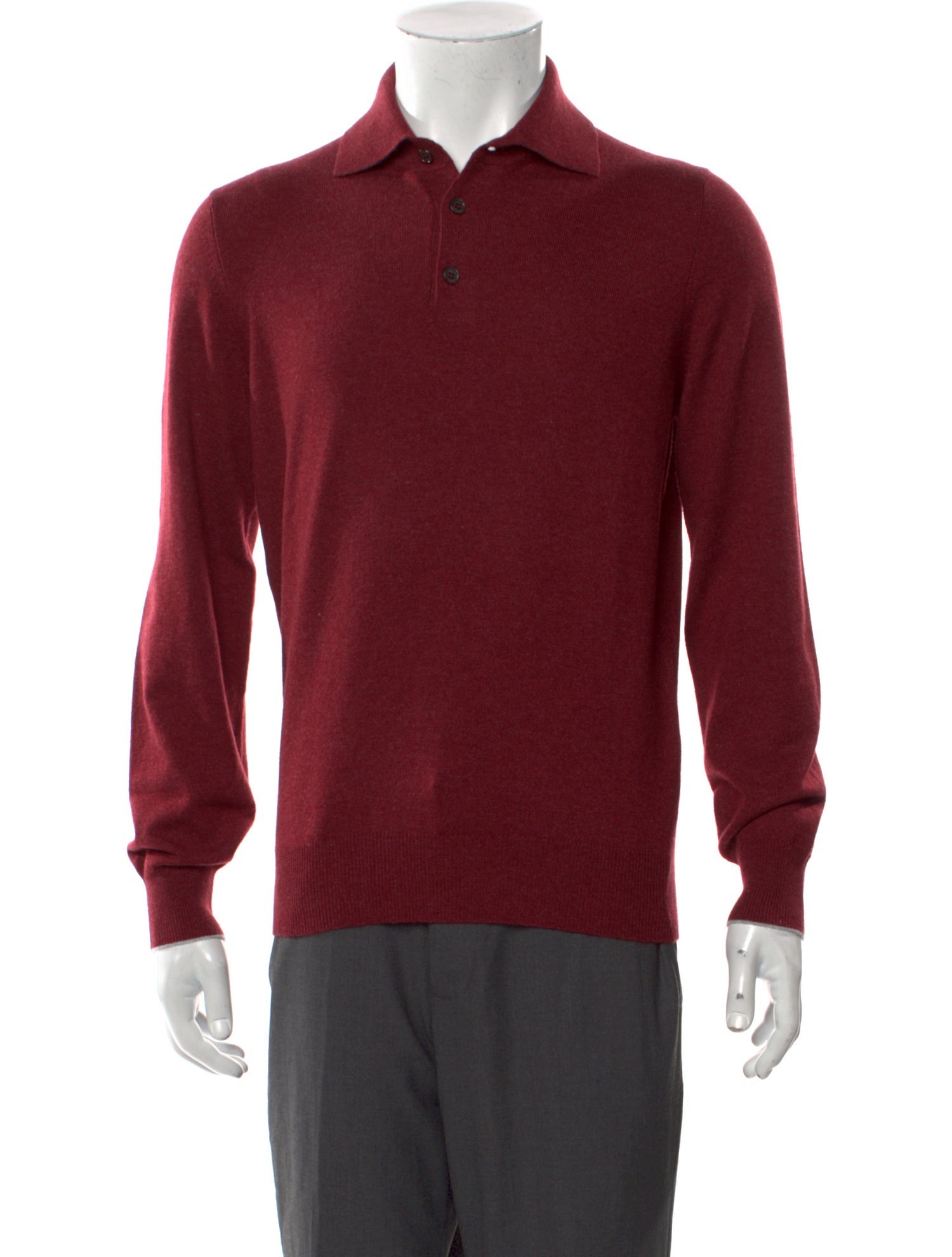 Brunello Cucinelli Cashmere Collar Polo Shirt
