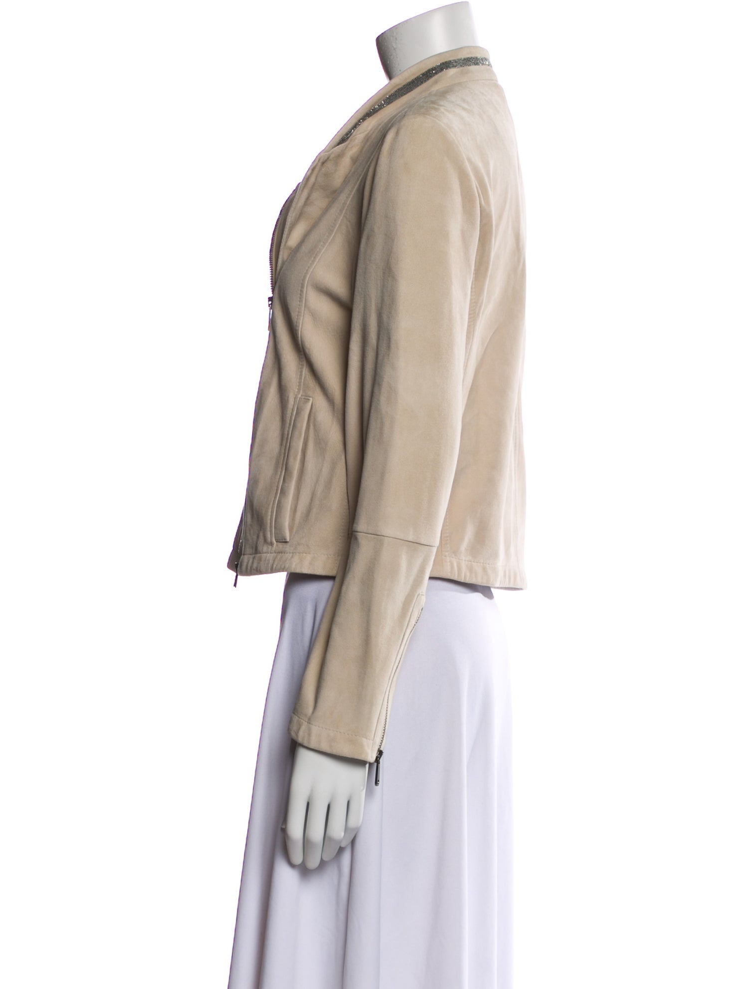 Brunello Cucinelli Leather Biker Jacket