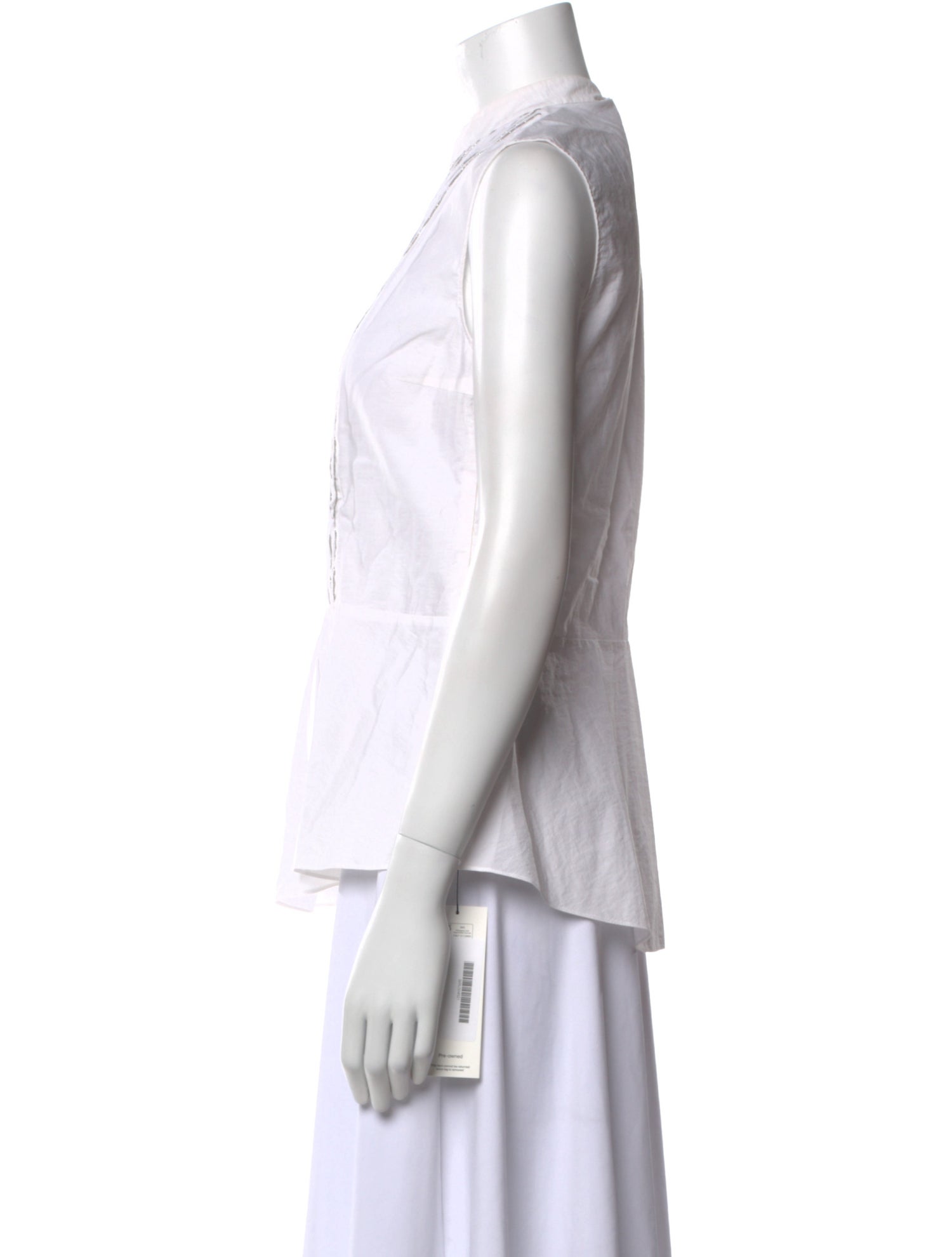 Brunello Cucinelli Striped Mock Neck Top