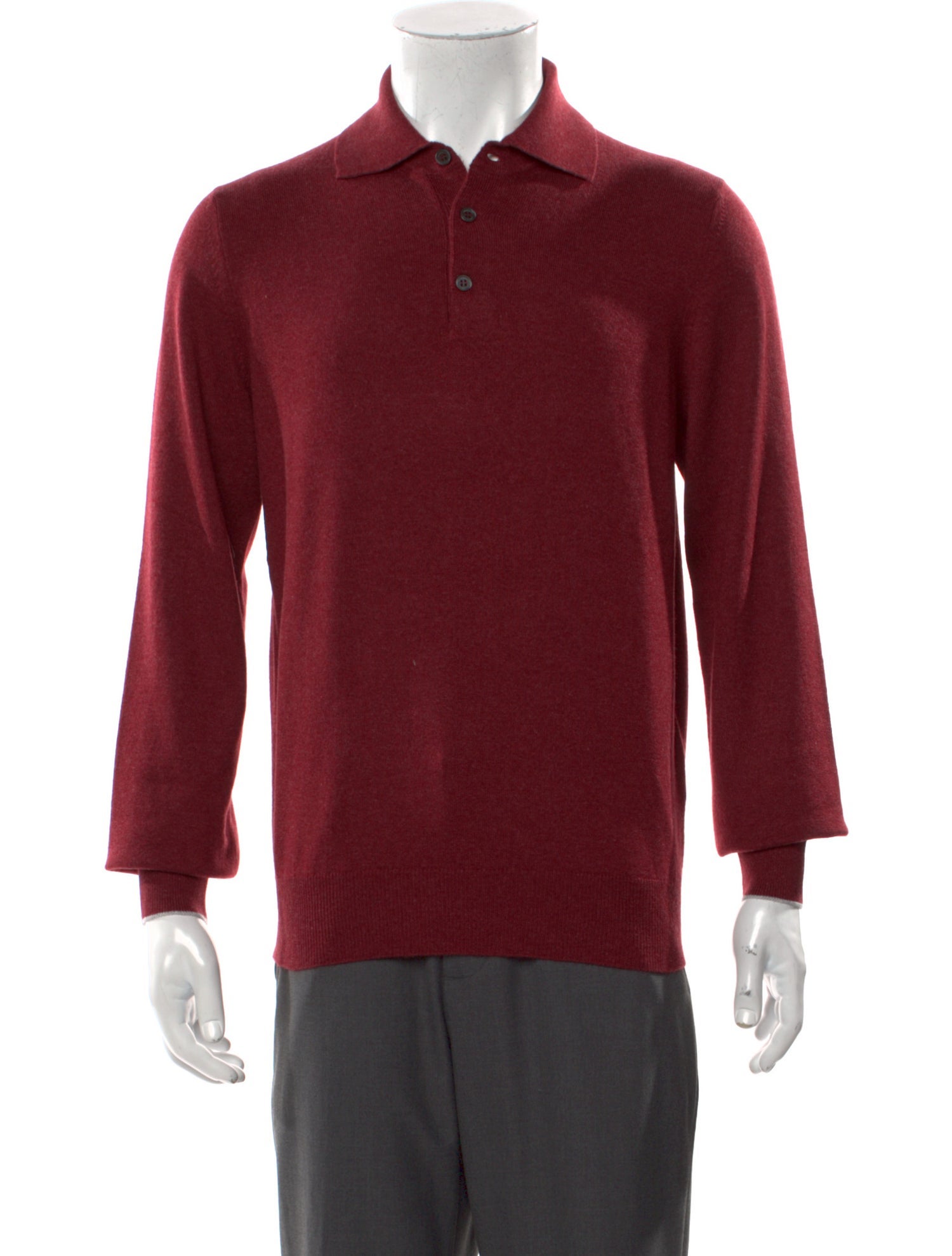 Brunello Cucinelli Cashmere Mock Neck Polo Sweater w/ Tags