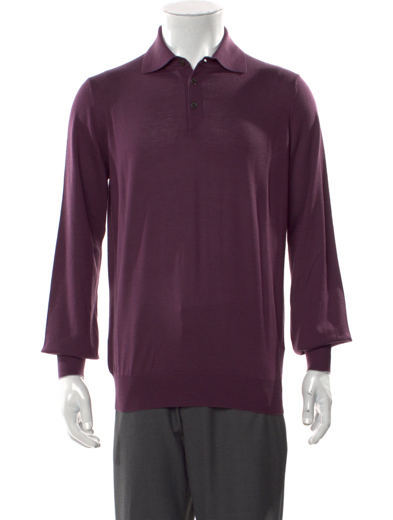 Brunello Cucinelli Virgin Wool Collar Polo Shirt w/ Tags