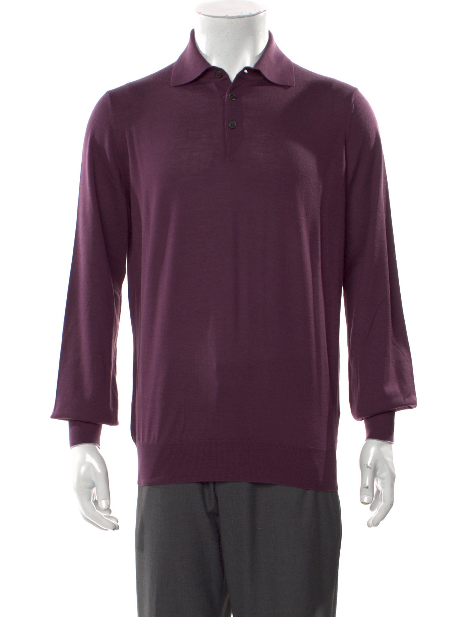 Brunello Cucinelli Virgin Wool Crew Neck Polo Shirt w/ Tags