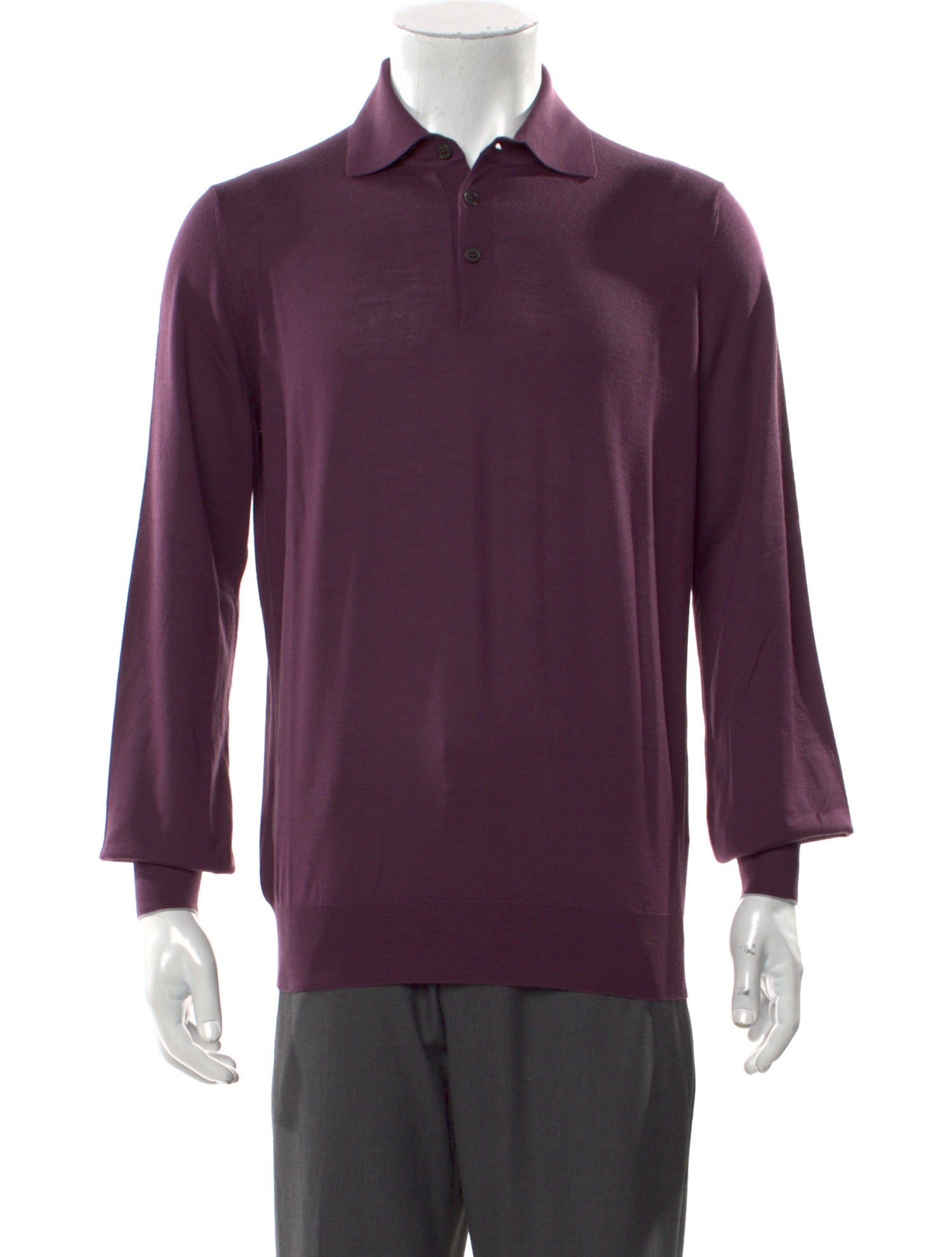 Brunello Cucinelli Virgin Wool Collar Polo Shirt w/ Tags