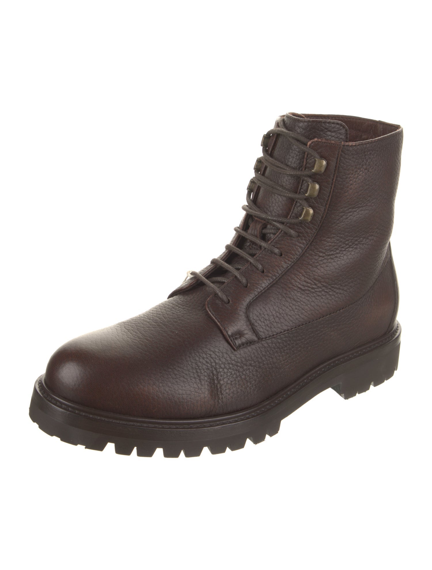 Brunello Cucinelli Leather Hiking Boots