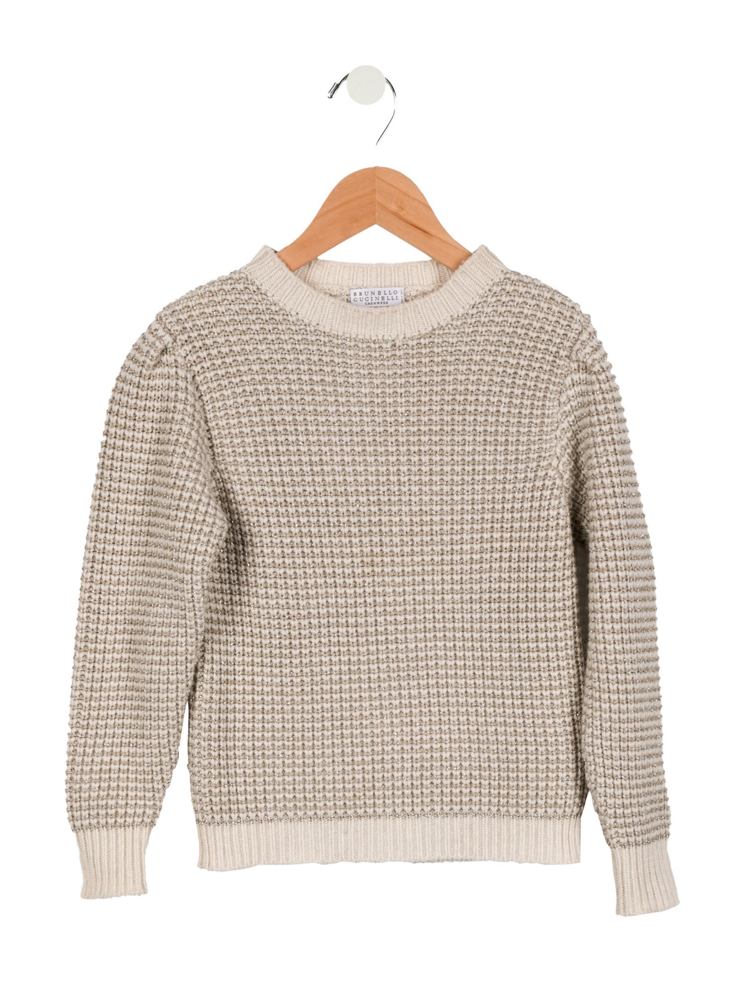 Brunello Cucinelli Kids' Metallic Knit Sweater