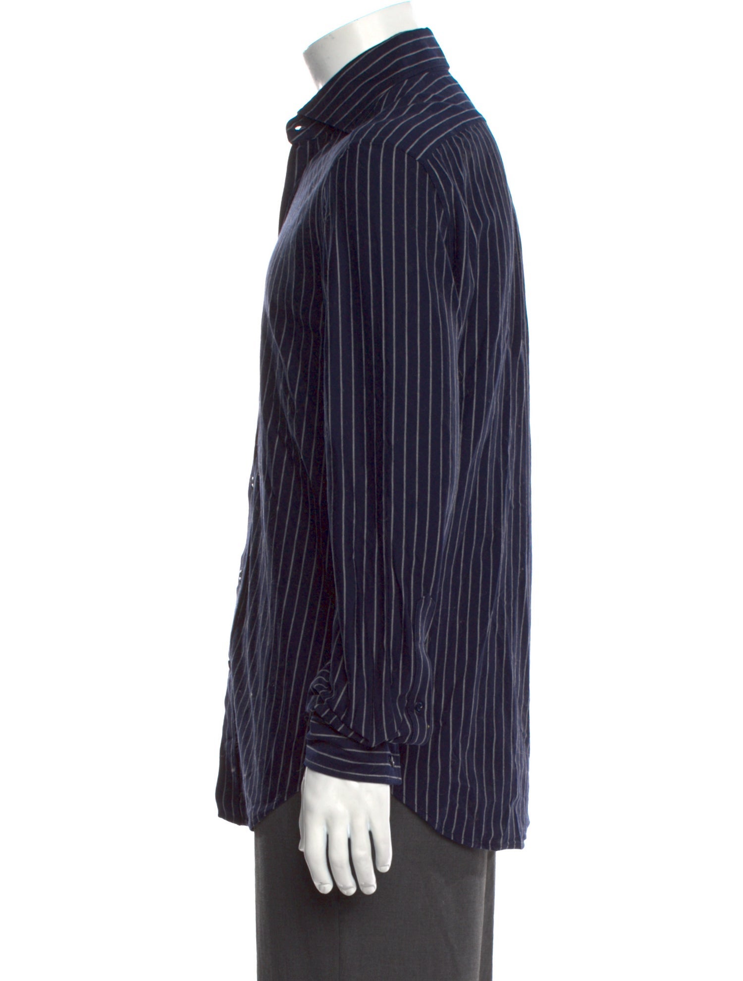 Brunello Cucinelli Striped Long Sleeve Dress Shirt