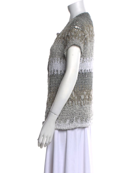 Brunello Cucinelli Striped Scoop Neck Sweater