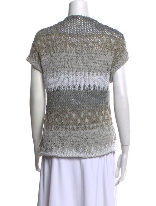 Brunello Cucinelli Striped Scoop Neck Sweater