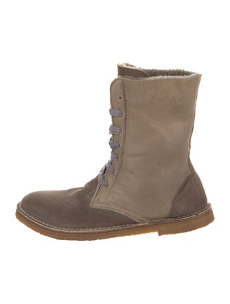 Brunello Cucinelli Suede Combat Boots