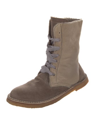 Brunello Cucinelli Suede Combat Boots