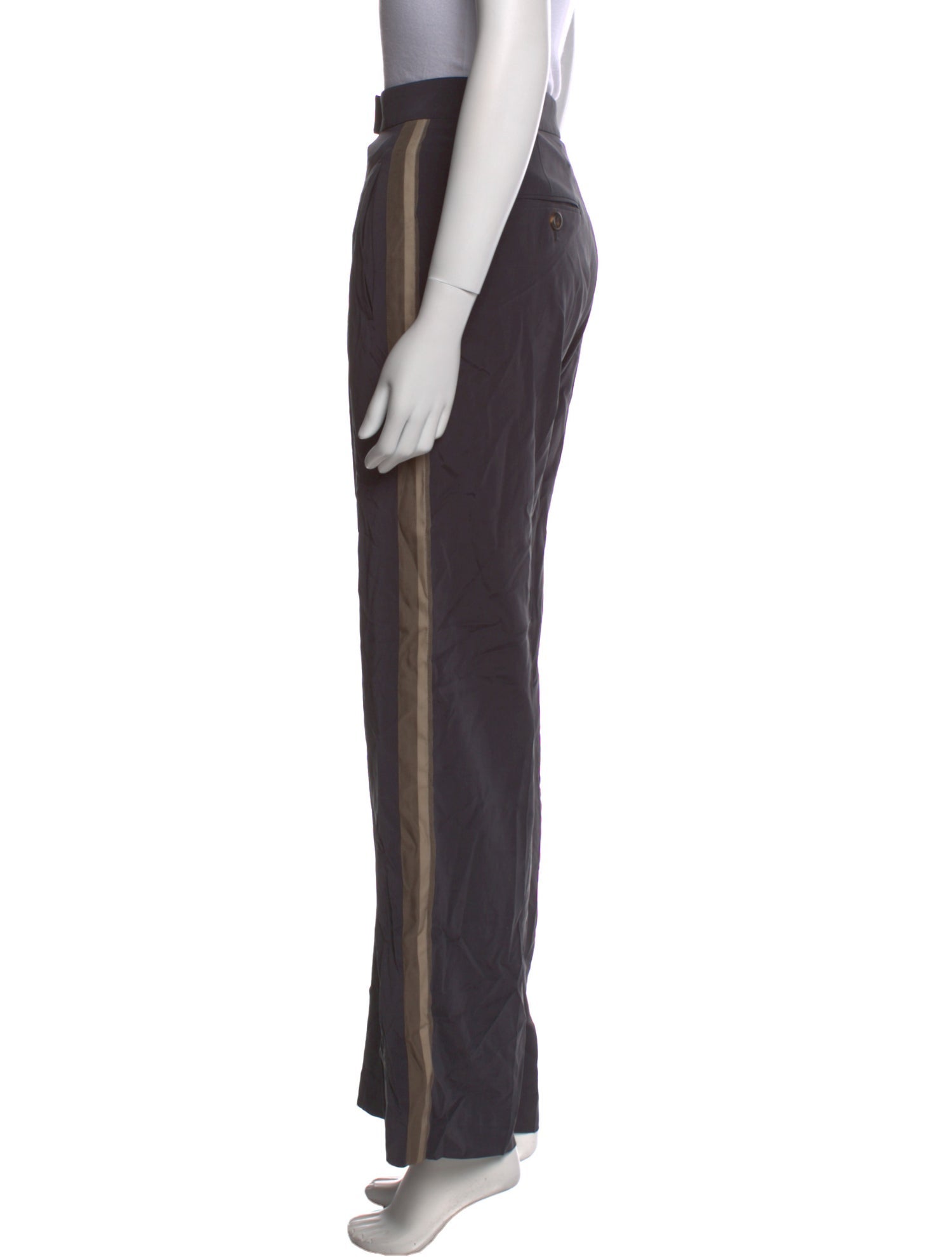 Brunello Cucinelli Silk Straight Leg Pants