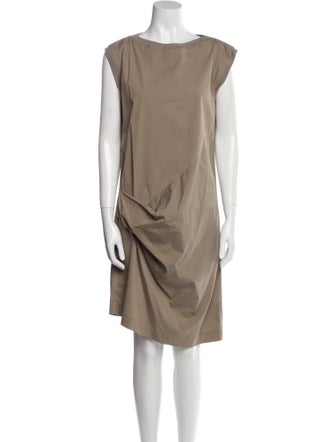 Brunello Cucinelli Bateau Neckline Knee-Length Dress