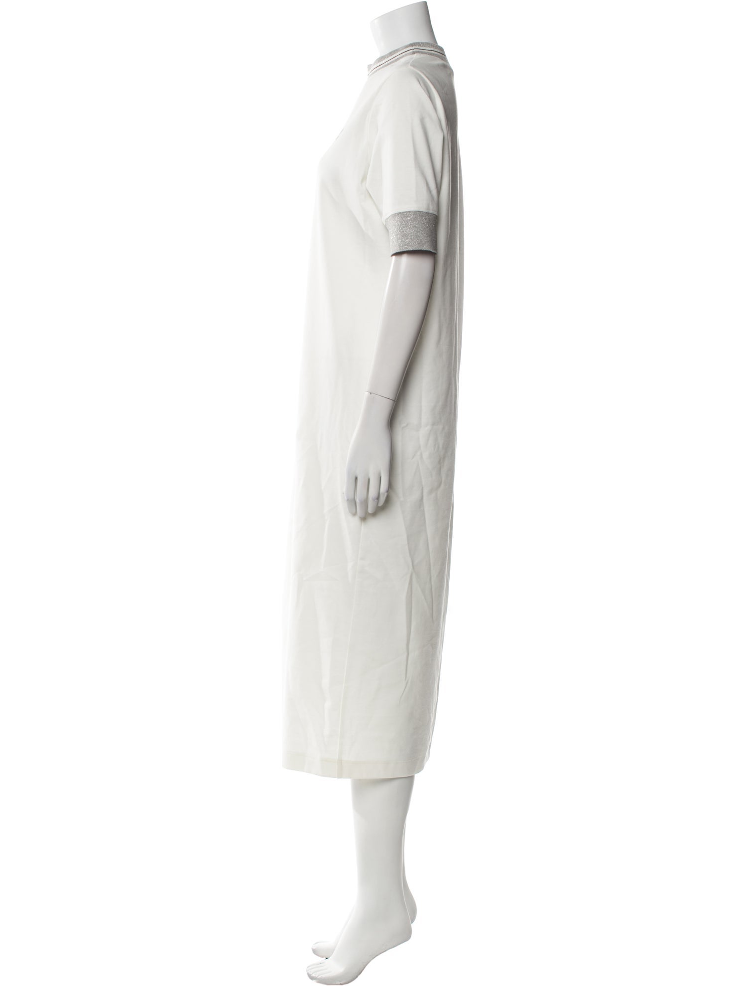 Brunello Cucinelli Mock Neck Midi Length Dress