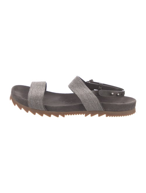 Brunello Cucinelli Monili Suede Slides