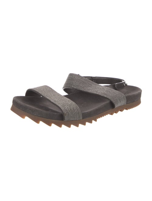 Brunello Cucinelli Monili Suede Slides