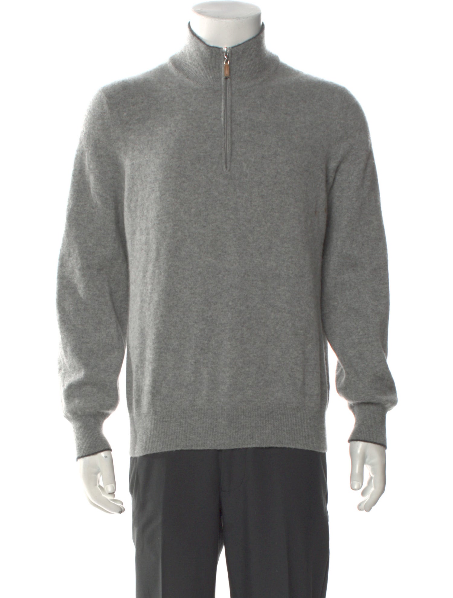 Brunello Cucinelli Cashmere Turtleneck Polo Sweater