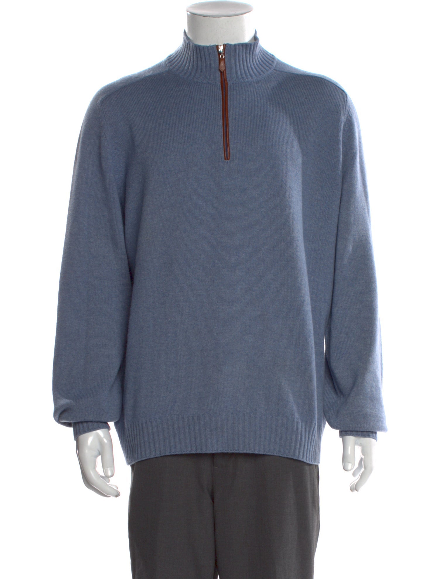 Brunello Cucinelli Cashmere Mock Neck Polo Sweater