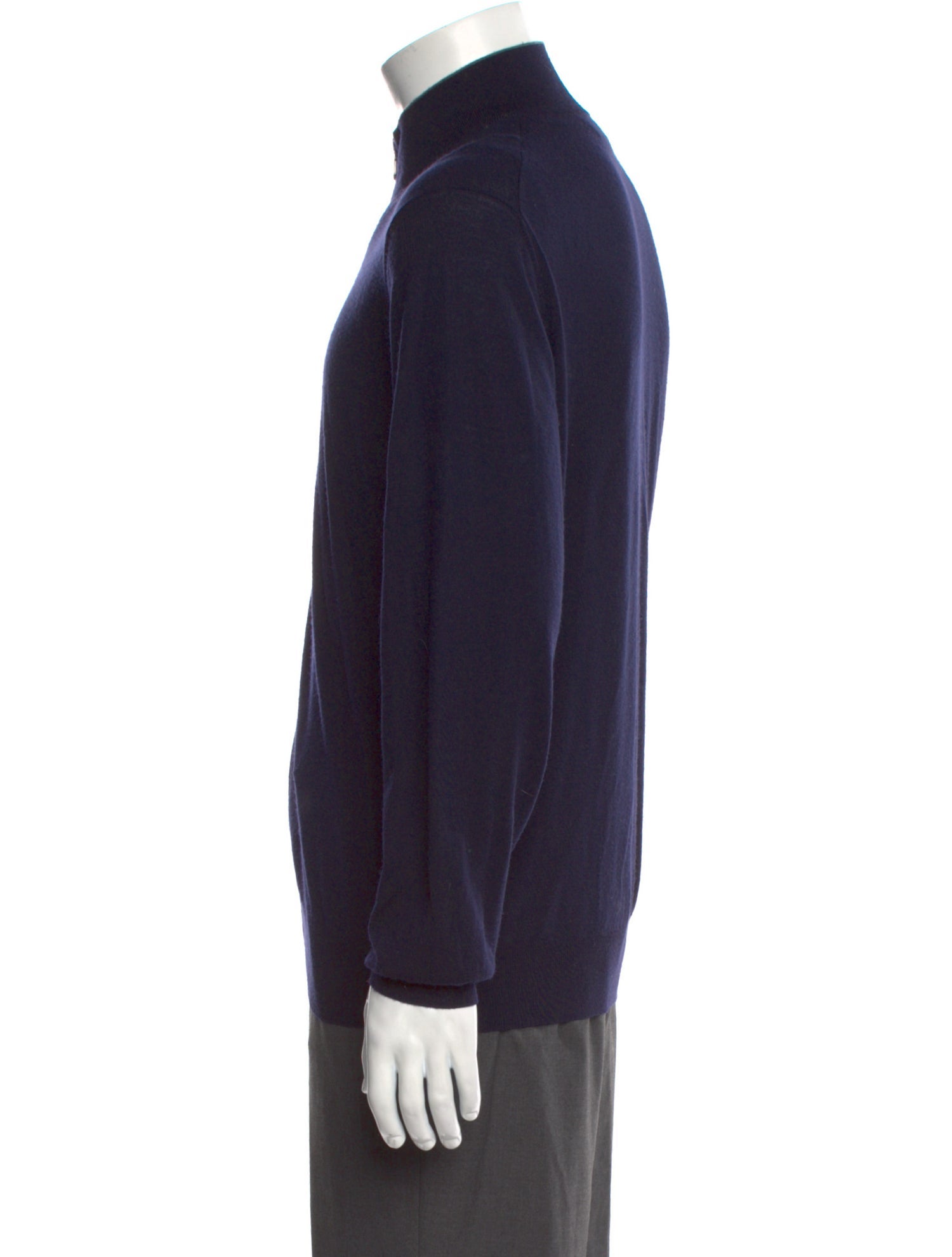 Brunello Cucinelli Virgin Wool Mock Neck Cardigan