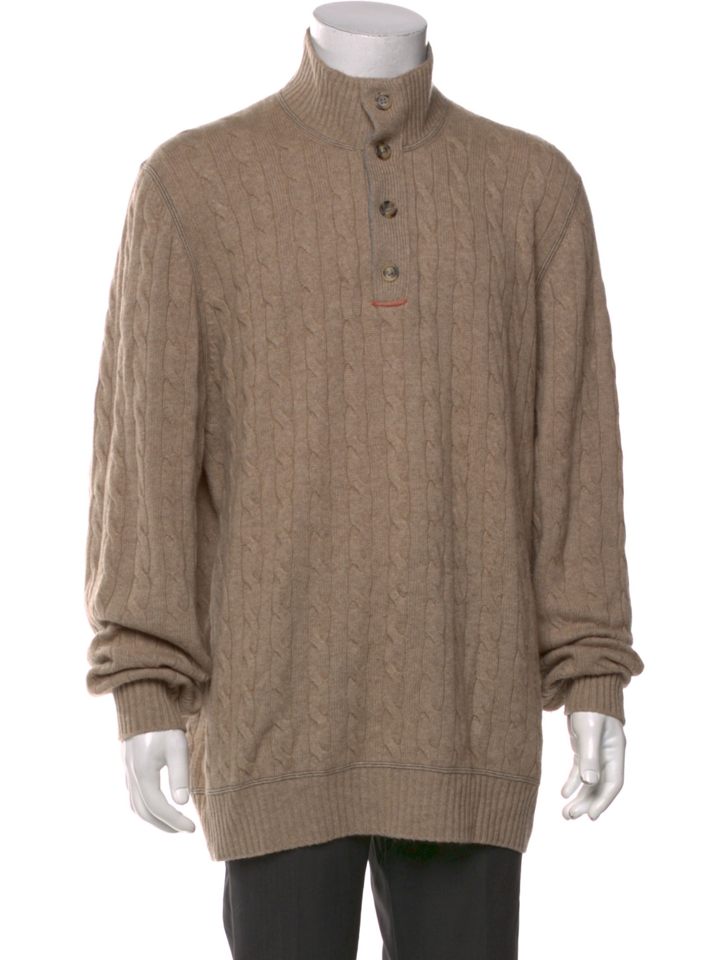 Brunello Cucinelli Cashmere Turtleneck Polo Sweater