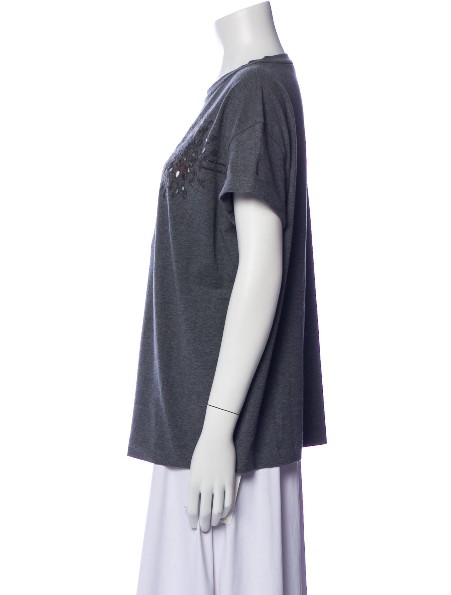 Brunello Cucinelli Graphic Print Crew Neck T-Shirt