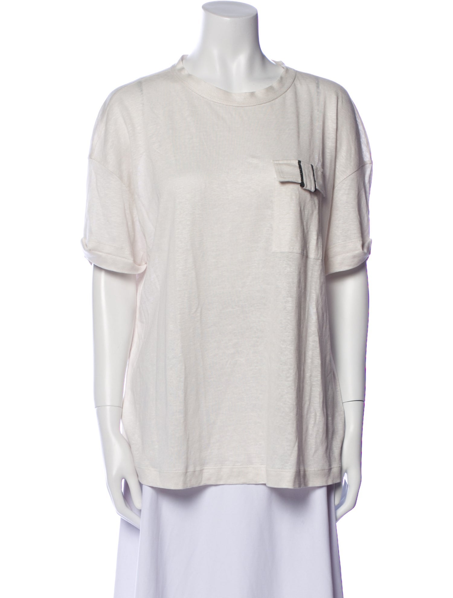 Brunello Cucinelli Linen Crew Neck T-Shirt w/ Tags
