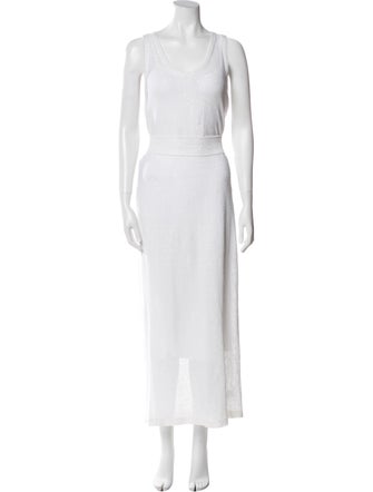 Brunello Cucinelli Scoop Neck Long Dress