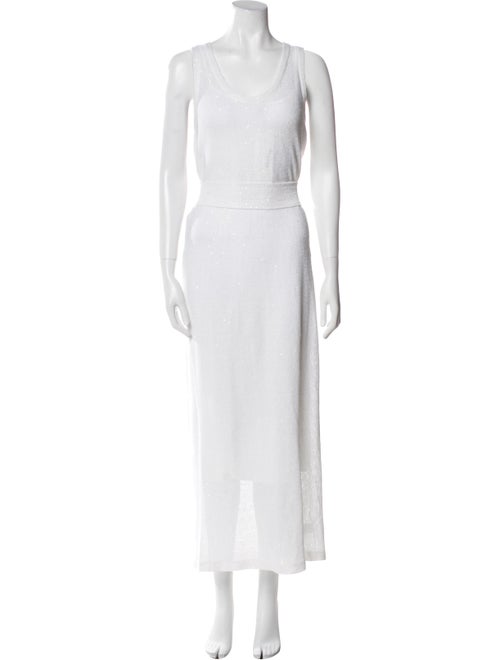 Brunello Cucinelli Scoop Neck Long Dress