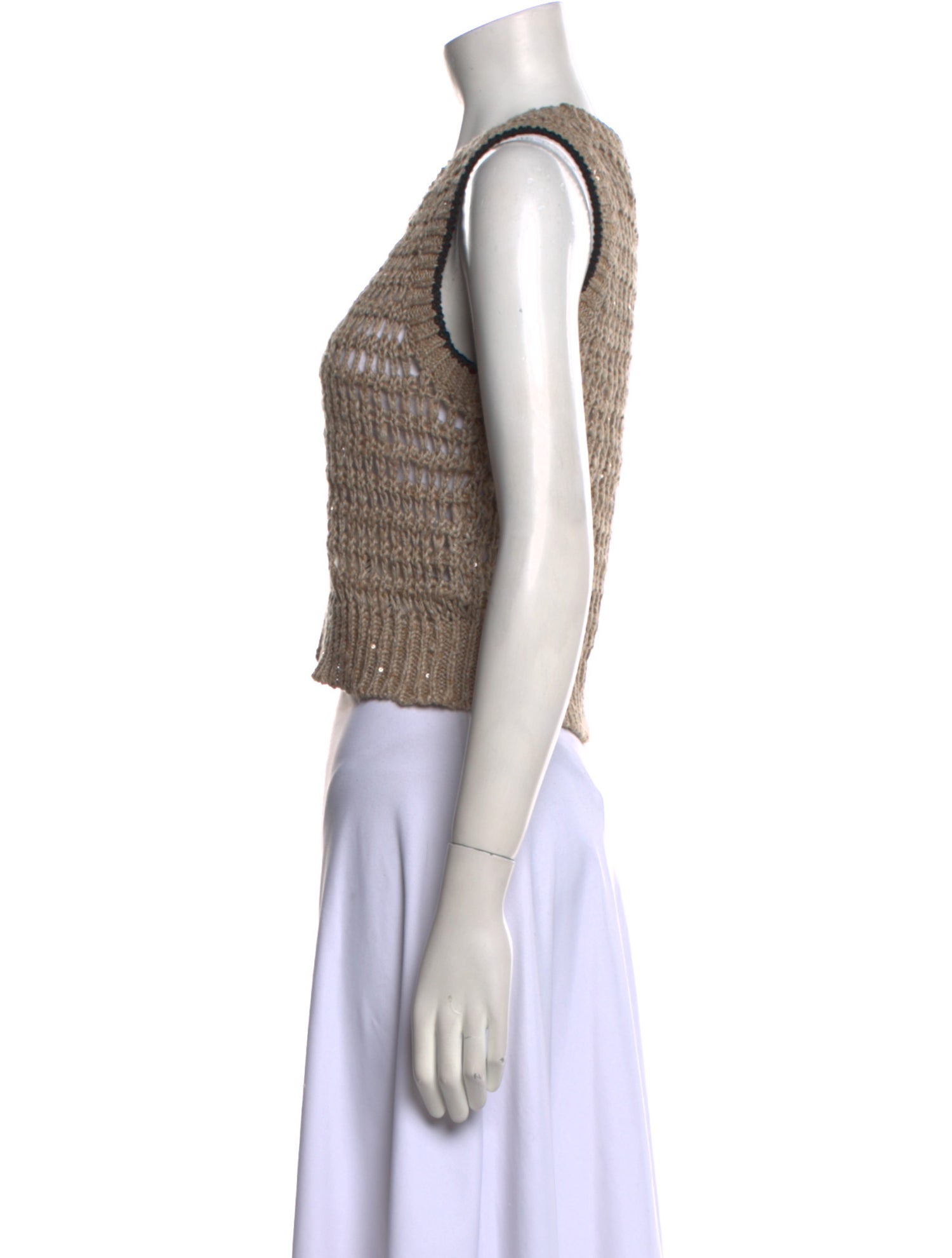 Brunello Cucinelli Linen Scoop Neck Sweater