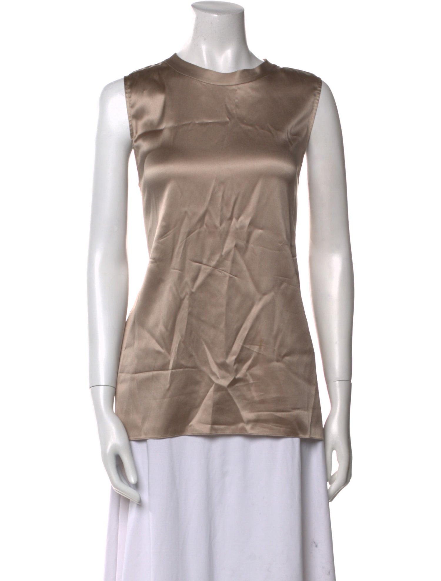 Brunello Cucinelli Silk Crew Neck Top