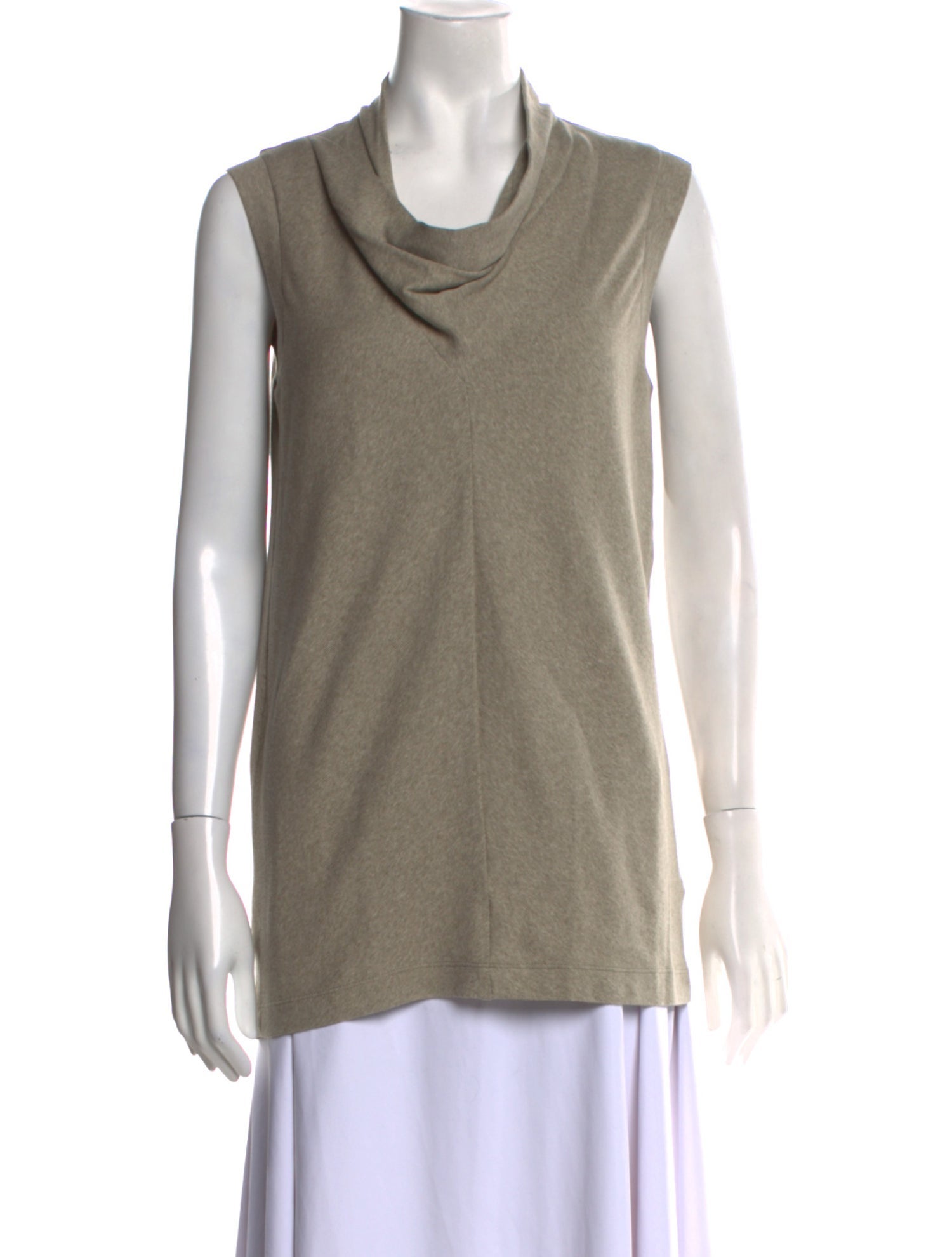 Brunello Cucinelli Cowl Neck Sleeveless Top