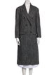 Brunello Cucinelli Virgin Wool Tweed Pattern Peacoat